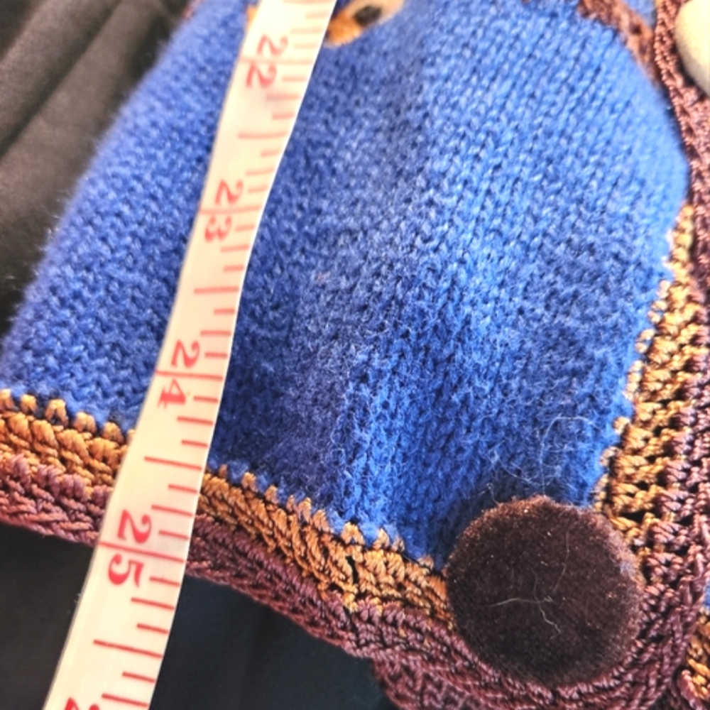 80s VICTORIA HARBOUR Kitsch Horses Country Western Ranch Knit Cardigan Jumper EV - Picture 6 of 16